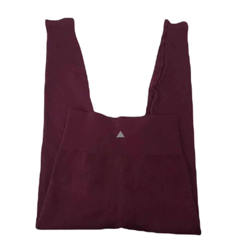 Balance Athletica Seamless Legging Amethyst Quartz Maroon Diamond Textur… - Picture 1 of 12